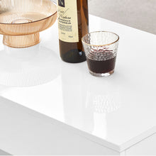 Load image into Gallery viewer, Ainpecca Coffee Table White High Gloss Rectangle With two drawers and Variable Color Light Strip CT138