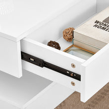 Load image into Gallery viewer, Ainpecca Coffee Table White High Gloss Rectangle With two drawers and Variable Color Light Strip CT138