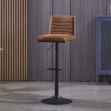 Load image into Gallery viewer, Ainpecca Bar Stools Set of 2 Faux Matte Suede Leather/ Velvet Seat 129BC