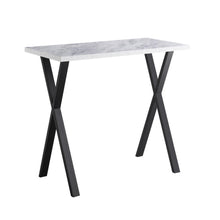 Load image into Gallery viewer, Ainpecca Bar Table Breakfast Counter Table with Marble Effect Top and Metal Legs Industrial Style Coffee Kitchen 104BT