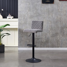 Load image into Gallery viewer, Ainpecca Bar Stools Set of 2 Velvet Chair Diamond Stitch 012MC