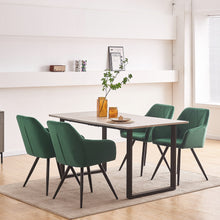 Load image into Gallery viewer, Ainpecca Dining Chairs 2pcs Velevt Padded Metal leg 141MC