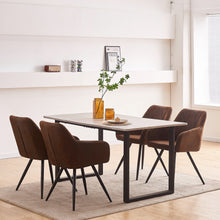 Load image into Gallery viewer, Ainpecca Dining Chairs 2pcs Velevt Padded Metal leg 141MC
