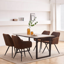 Load image into Gallery viewer, Ainpecca Dining Chairs 2pcs Velevt Padded Metal leg 141MC