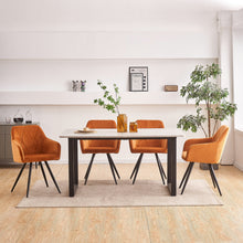 Load image into Gallery viewer, Ainpecca Dining Chairs 2pcs Velevt Padded Metal leg 141MC