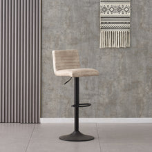 Load image into Gallery viewer, Ainpecca Bar Stools Set of 2 Faux Matte Suede Leather/ Velvet Seat 129BC