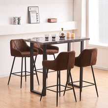 Load image into Gallery viewer, Ainpecca Bar Stools Set of 2 Velvet Bar Stools Breakfast Dining Barstools 142MC