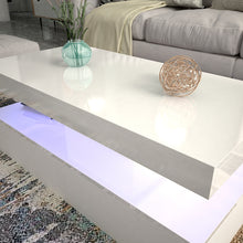 Load image into Gallery viewer, Ainpecca White High Gloss Coffee Table Rectangular with 16 Colours RGB LED Light CT003