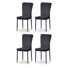 Load image into Gallery viewer, Ainpecca Dining Chairs Set of 4/6 Velvet Fabric Thickened Cushion Backrest with Metal Legs Lounge Home C127MC