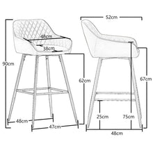 Load image into Gallery viewer, Cbmond Bar Stools  (Black Metal Legs)