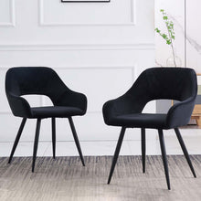 Load image into Gallery viewer, Ainpecca Dining Chairs Set of 2/4 Kitchen Chairs Living Room Chairs Velvet Padded Seat Metal Leg 174