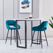 Load image into Gallery viewer, Ainpecca Set of 2/4 Velvet Bar Stools High Counter Breakfast Chairs Kitchen Pub Restaurant 002MC