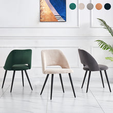 Load image into Gallery viewer, Ainpecca Dining Chairs Set of 2/4 Velvet Set Padded Seat Metal Leg Kitchen Chair Home Office 009MC