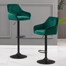 Load image into Gallery viewer, Cbmond Bar Stools(Adjustable Height Swivel Black Footrest)