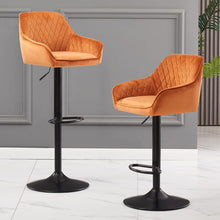 Load image into Gallery viewer, Cbmond Bar Stools(Adjustable Height Swivel Black Footrest)