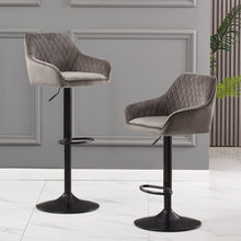 Load image into Gallery viewer, Cbmond Bar Stools(Adjustable Height Swivel Black Footrest)