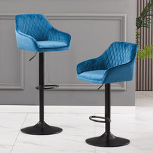 Load image into Gallery viewer, Cbmond Bar Stools(Adjustable Height Swivel Black Footrest)