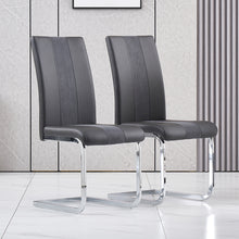 Load image into Gallery viewer, Ainpecca Set of 2/4 Dining Chair PU Leather with High Back and Metal Legs Chair 002GX