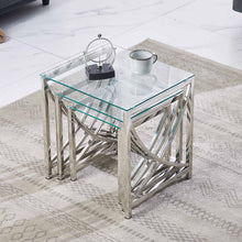 Load image into Gallery viewer, Ainpecca Nest of Coffee Tables Set 3 Piece Nesting Sofa End Side Table For Living Room 02CT