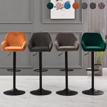 Load image into Gallery viewer, Cbmond Bar Stools(Adjustable Height Swivel Black Footrest)