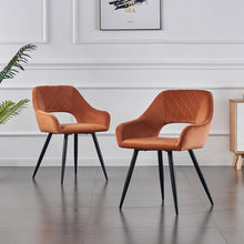 Load image into Gallery viewer, Ainpecca Dining Chairs Set of 2/4 Kitchen Chairs Living Room Chairs Velvet Padded Seat Metal Leg 174