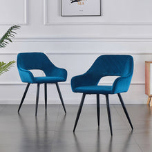 Load image into Gallery viewer, Ainpecca Dining Chairs Set of 2/4 Kitchen Chairs Living Room Chairs Velvet Padded Seat Metal Leg 174