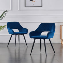 Load image into Gallery viewer, Ainpecca Dining Chairs Set of 2/4 Kitchen Chairs Living Room Chairs Velvet Padded Seat Metal Leg 174