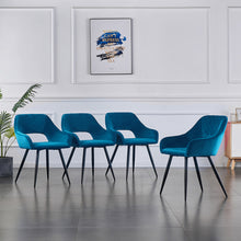 Load image into Gallery viewer, Ainpecca Dining Chairs Set of 2/4 Kitchen Chairs Living Room Chairs Velvet Padded Seat Metal Leg 174