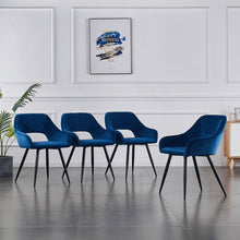 Load image into Gallery viewer, Ainpecca Dining Chairs Set of 2/4 Kitchen Chairs Living Room Chairs Velvet Padded Seat Metal Leg 174