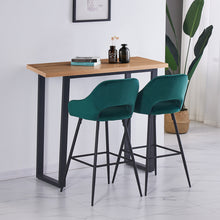 Load image into Gallery viewer, Ainpecca Set of 2/4 Velvet Bar Stools High Counter Breakfast Chairs Kitchen Pub Restaurant 002MC