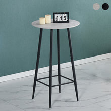 Load image into Gallery viewer, Ainpecca Bar Table Round Kitchen Table Breakfast Dining Table with Marble Effect MDF Board and Metal Frame 109BT