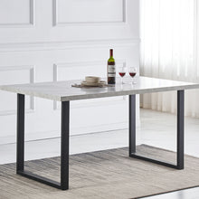 Load image into Gallery viewer, Ainpecca Dining Set Wooden Dining Table MDF Marble Sticker+4 Dining Chairs 108/039MC
