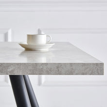 Load image into Gallery viewer, Ainpecca Dining Set Wooden Dining Table MDF Marble Sticker+4 Velvet Chairs 103/023MC