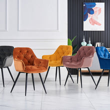 Load image into Gallery viewer, Ainpecca Dining Set Wooden Dining Table MDF Marble Sticker+4 Dining Chairs 108/039MC