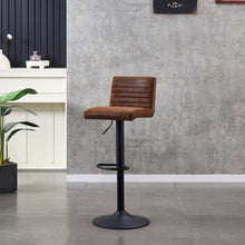 Load image into Gallery viewer, Ainpecca Bar Stools Set of 2 Faux Matte Suede Leather/ Velvet Seat 129BC