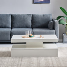 Load image into Gallery viewer, Ainpecca High Gloss White Wood Coffee Table for Living Room RGB LED Light with 16 Colours 03CT