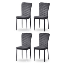 Load image into Gallery viewer, Ainpecca Dining Chairs Set of 4/6 Velvet Fabric Thickened Cushion Backrest with Metal Legs Lounge Home C127MC