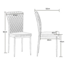 Load image into Gallery viewer, Ainpecca Dining Chairs Set of 4/6 Velvet Fabric Thickened Cushion Backrest with Metal Legs Lounge Home C127MC