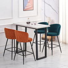 Load image into Gallery viewer, Ainpecca Bar Stool Set of 2/4 Velvet Metal Legs Breakfast Chairs 017144MC
