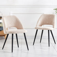 Load image into Gallery viewer, Ainpecca Dining Chairs Set of 2/4 Velvet Set Padded Seat Metal Leg Kitchen Chair Home Office 009MC