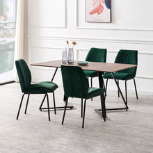 Load image into Gallery viewer, Ainpecca Dining Table Industrial Table Vintage Wood Suit 4-6 Velvet Chairs Dining Room Kitchen 005DC/A007MC