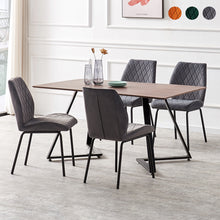 Load image into Gallery viewer, Ainpecca Dining Table Industrial Table Vintage Wood Suit 4-6 Velvet Chairs Dining Room Kitchen 005DC/A007MC