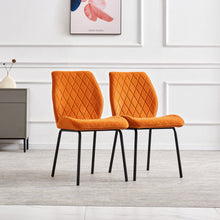 Load image into Gallery viewer, Ainpecca Dining Chairs Set of 2/4 Kitchen Chairs Living Room Chairs Velvet Padded Seat Metal Leg A007MC