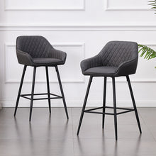 Load image into Gallery viewer, Cbmond Bar Stools  (Black Metal Legs)