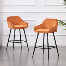 Load image into Gallery viewer, Cbmond Bar Stools  (Black Metal Legs)