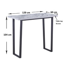 Load image into Gallery viewer, Ainpecca Bar Table Breakfast Counter Table with Marble Effect Top and Metal Legs Industrial Style Coffee Kitchen 105BT