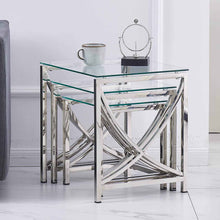 Load image into Gallery viewer, Ainpecca Nest of Coffee Tables Set 3 Piece Nesting Sofa End Side Table For Living Room 02CT