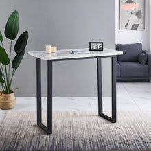 Load image into Gallery viewer, Ainpecca Bar Table Breakfast Counter Table with Marble Effect Top and Metal Legs Industrial Style Coffee Kitchen 105BT