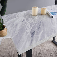 Load image into Gallery viewer, Ainpecca Bar Table Breakfast Counter Table with Marble Effect Top and Metal Legs Industrial Style Coffee Kitchen 105BT