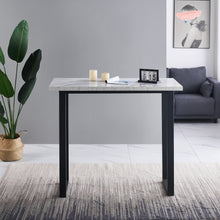 Load image into Gallery viewer, Ainpecca Bar Table Breakfast Counter Table with Marble Effect Top and Metal Legs Industrial Style Coffee Kitchen 105BT